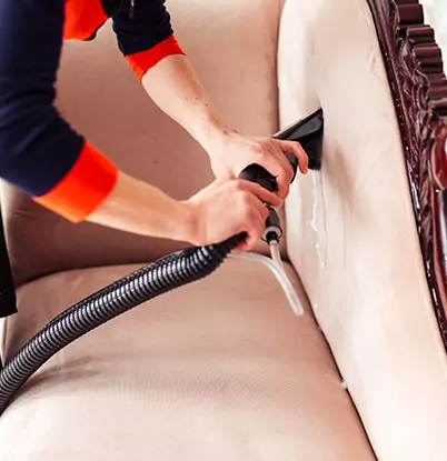 cleaning an armchair