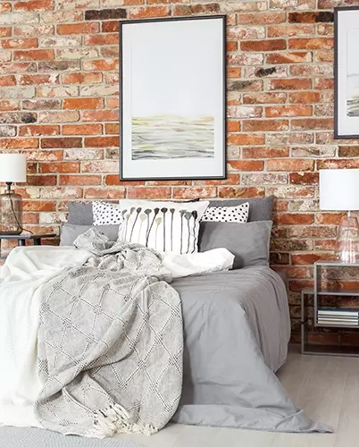 Well presented bed in a room